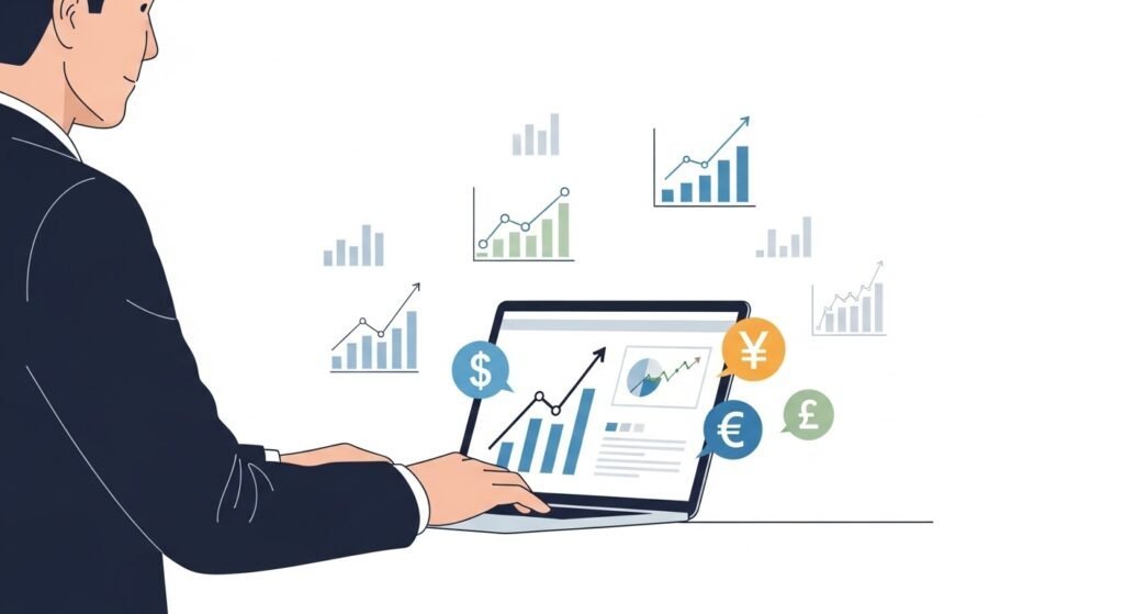 investimentos e computador